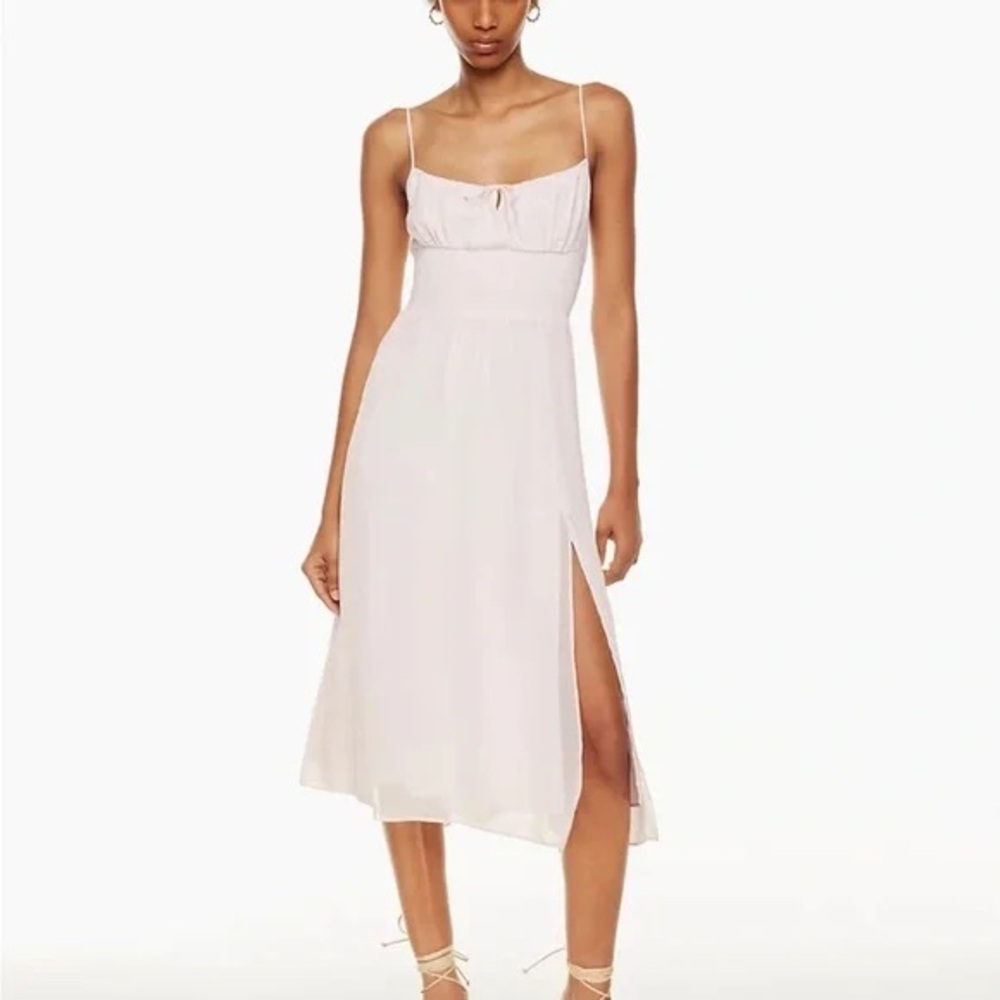 Aritzia Wilfred Genoa Pink MIDI Dress